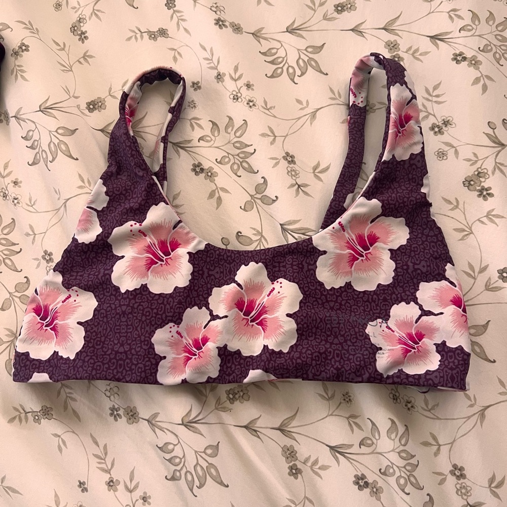 Benoa Swim Purple and Pink Floral Bralette